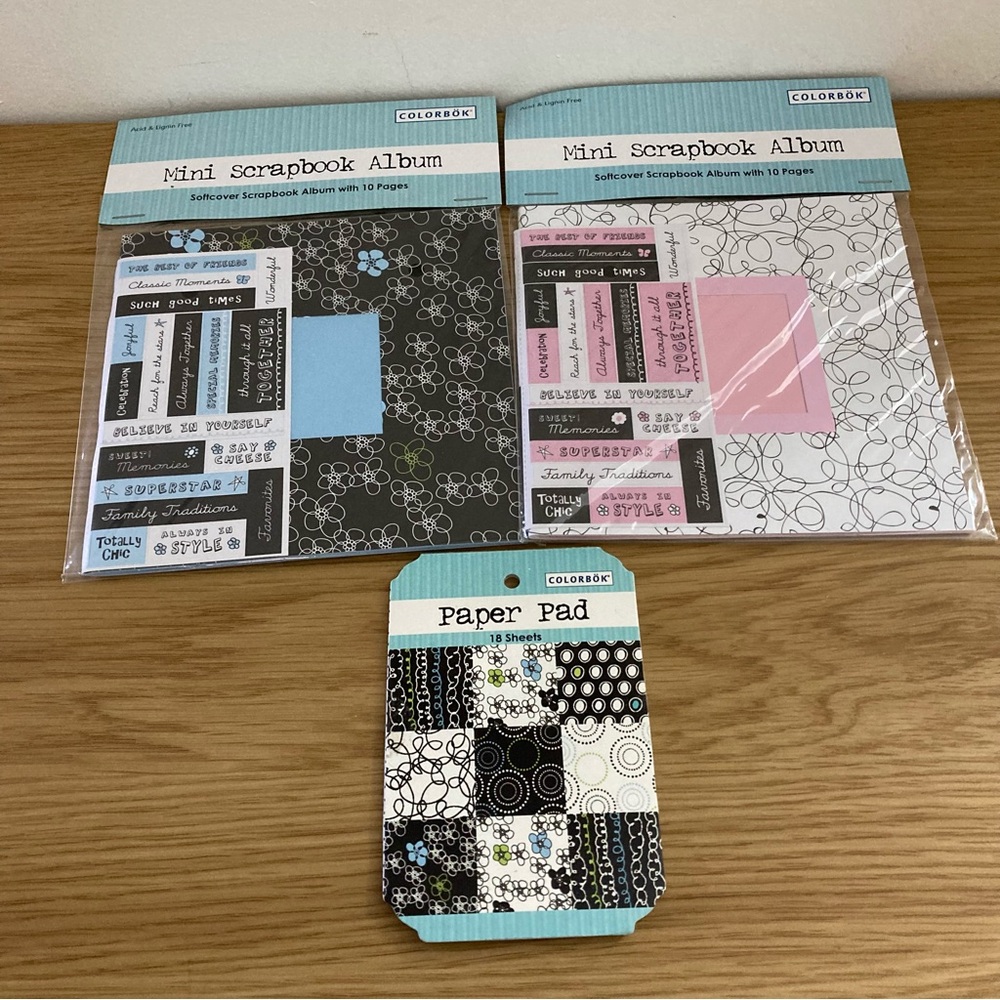 Colorbok Mini Scrapbook Album Softcover Album with 10 Pages Blue/Pink - NWOT